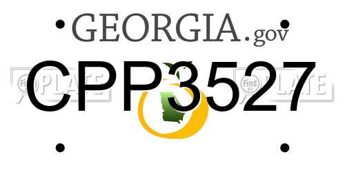 CPP3527 Georgia License Plate