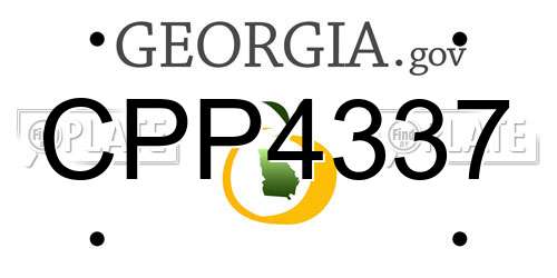 CPP4337 Georgia License Plate