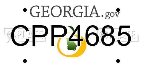 CPP4685 Georgia License Plate