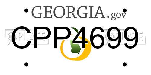 CPP4699 Georgia License Plate