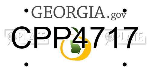 CPP4717 Georgia License Plate