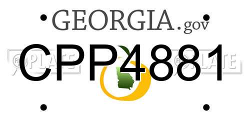 CPP4881 Georgia License Plate