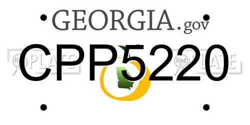CPP5220 Georgia License Plate