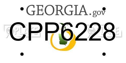 CPP6228 Georgia License Plate