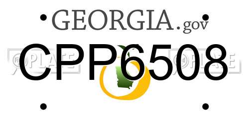 CPP6508 Georgia License Plate