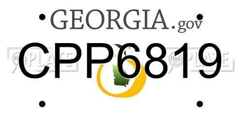 CPP6819 Georgia License Plate