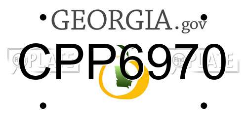 CPP6970 Georgia License Plate