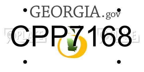 CPP7168 Georgia License Plate