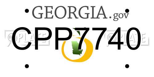 CPP7740 Georgia License Plate