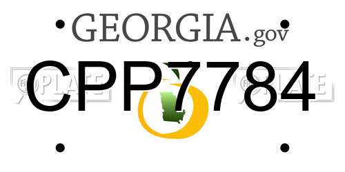 CPP7784 Georgia License Plate