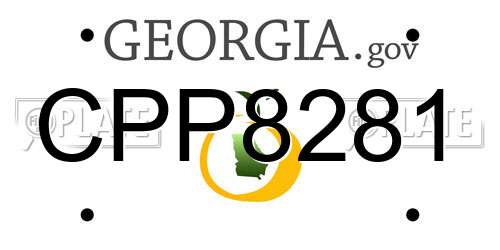 CPP8281 Georgia License Plate