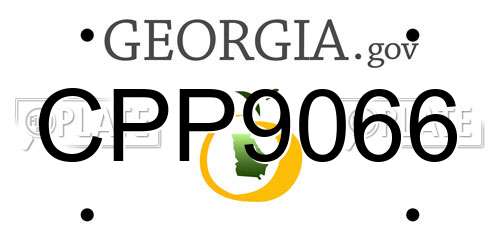 CPP9066 Georgia License Plate