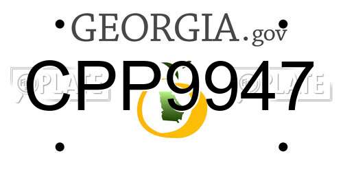 CPP9947 Georgia License Plate