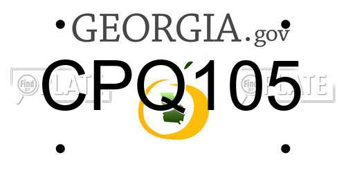CPQ105 Georgia License Plate