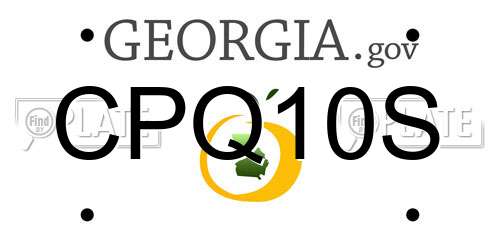 CPQ10S Georgia License Plate
