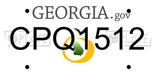 CPQ1512 Georgia License Plate