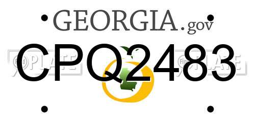 CPQ2483 Georgia License Plate