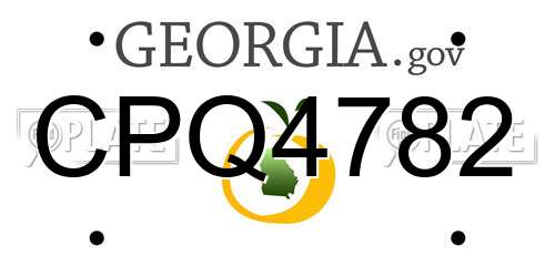 CPQ4782 Georgia License Plate