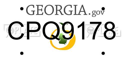 CPQ9178 Georgia License Plate