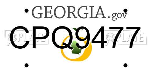 CPQ9477 Georgia License Plate