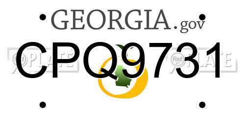 CPQ9731 Georgia License Plate