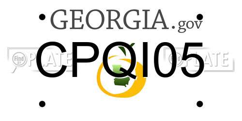 CPQI05 Georgia License Plate