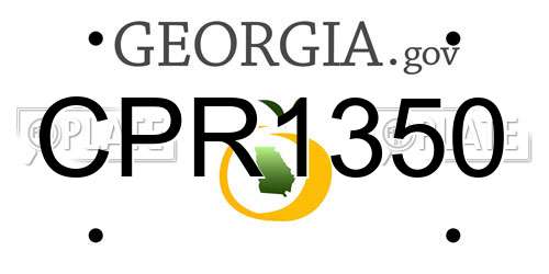 CPR1350 Georgia License Plate