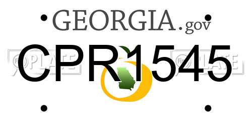 CPR1545 Georgia License Plate