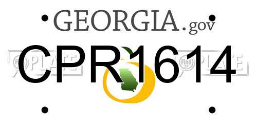 CPR1614 Georgia License Plate
