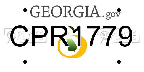 CPR1779 Georgia License Plate