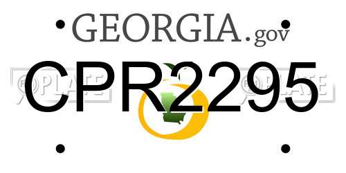 CPR2295 Georgia License Plate