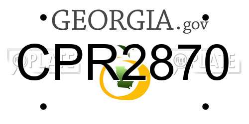 CPR2870 Georgia License Plate