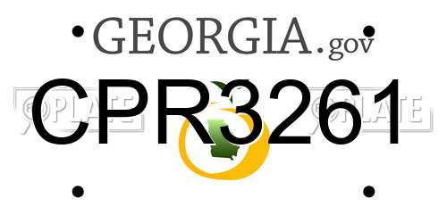 CPR3261 Georgia License Plate