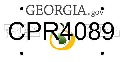 CPR4089 Georgia License Plate