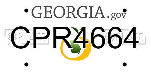 CPR4664 Georgia License Plate