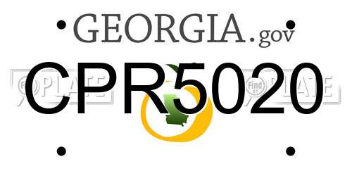 CPR5020 Georgia License Plate