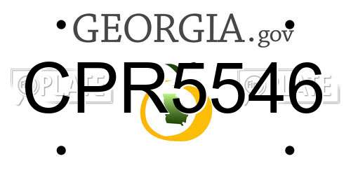 CPR5546 Georgia License Plate