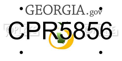 CPR5856 Georgia License Plate