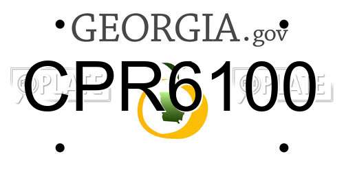 CPR6100 Georgia License Plate
