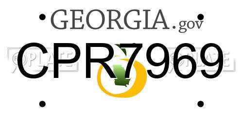 CPR7969 Georgia License Plate