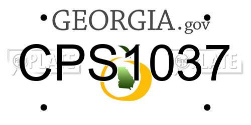 CPS1037 Georgia License Plate