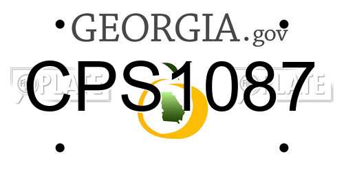 CPS1087 Georgia License Plate