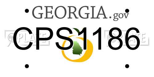 CPS1186 Georgia License Plate