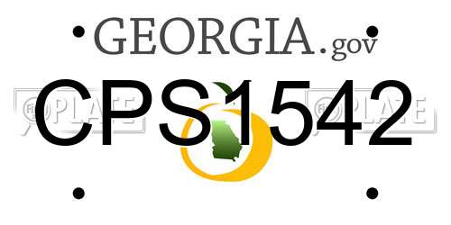 CPS1542 Georgia License Plate