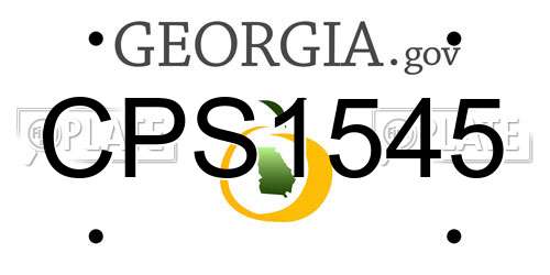 CPS1545 Georgia License Plate