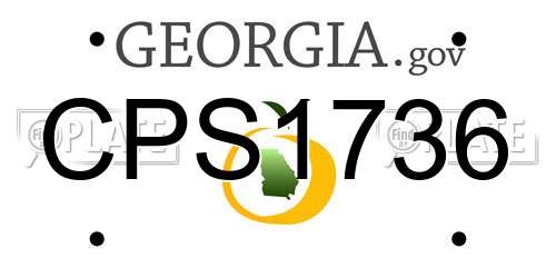 CPS1736 Georgia License Plate