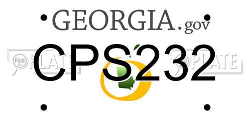 CPS232 Georgia License Plate