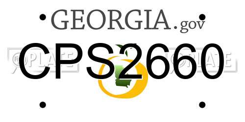 CPS2660 Georgia License Plate