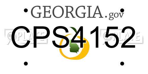 CPS4152 Georgia License Plate