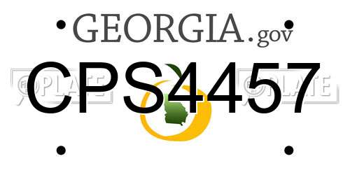 CPS4457 Georgia License Plate